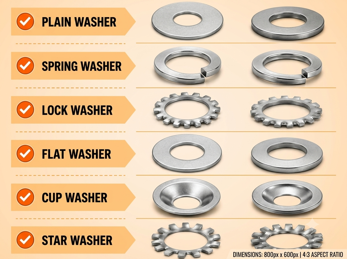 Spring Washers, Plate Square, Square Washers, Norlock Washers